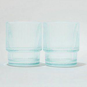 BNIB Jonathan Adler - Set of 2 ribbed glasses